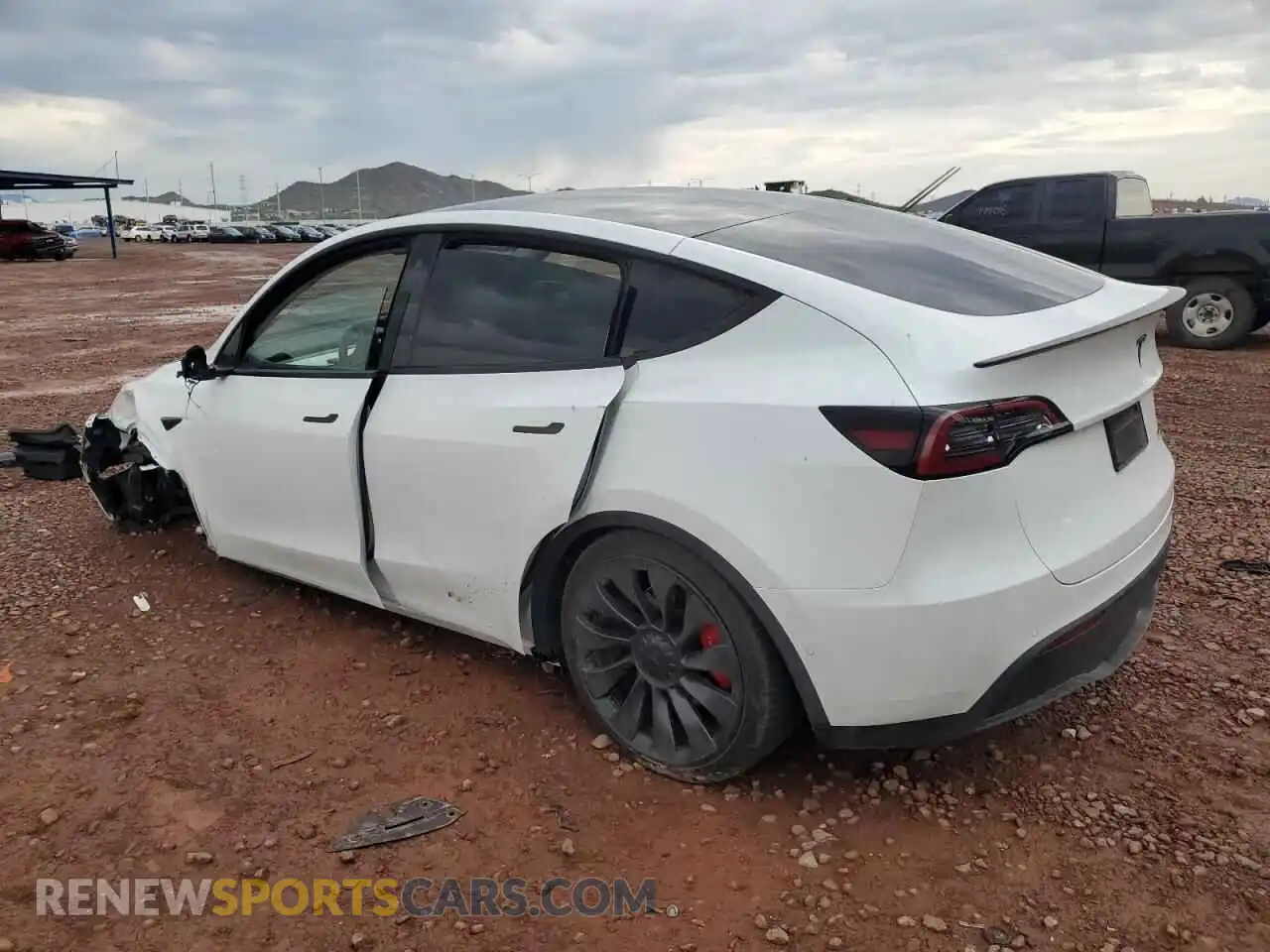 2 Photograph of a damaged car 5YJYGDEF1MF252091 TESLA MODEL Y 2021