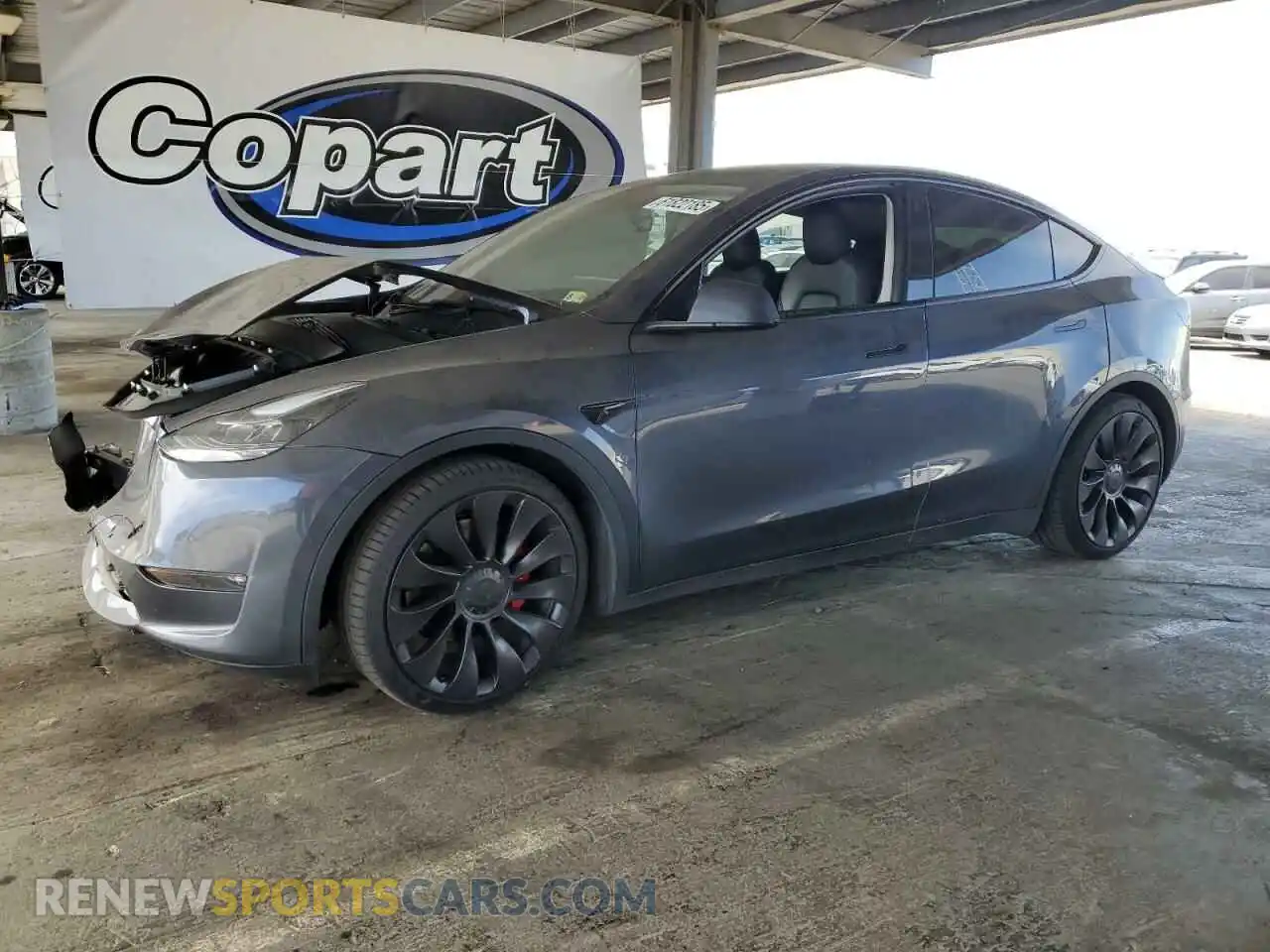 1 Photograph of a damaged car 5YJYGDEF1MF264676 TESLA MODEL Y 2021