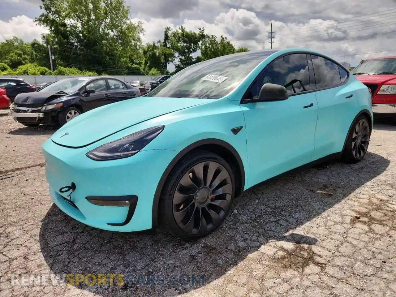 1 Photograph of a damaged car 5YJYGDEF1MF269778 TESLA MODEL Y 2021
