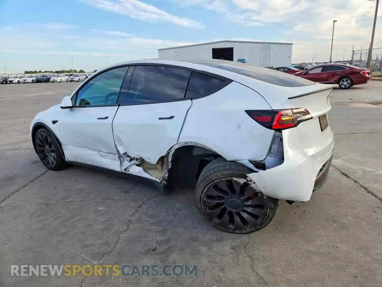 2 Photograph of a damaged car 5YJYGDEF2MF137015 TESLA MODEL Y 2021
