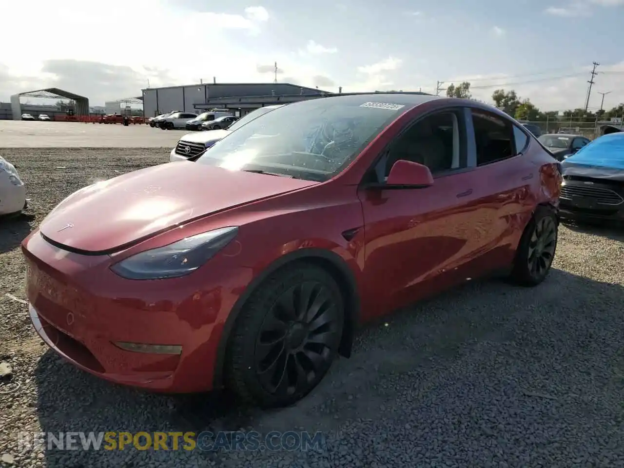 1 Photograph of a damaged car 5YJYGDEF2MF151268 TESLA MODEL Y 2021