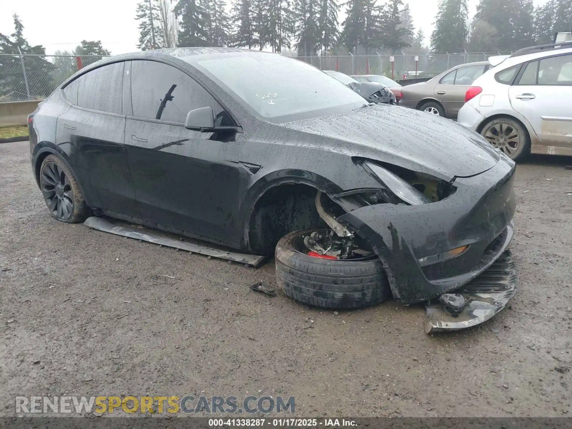 1 Photograph of a damaged car 5YJYGDEF2MF215938 TESLA MODEL Y 2021