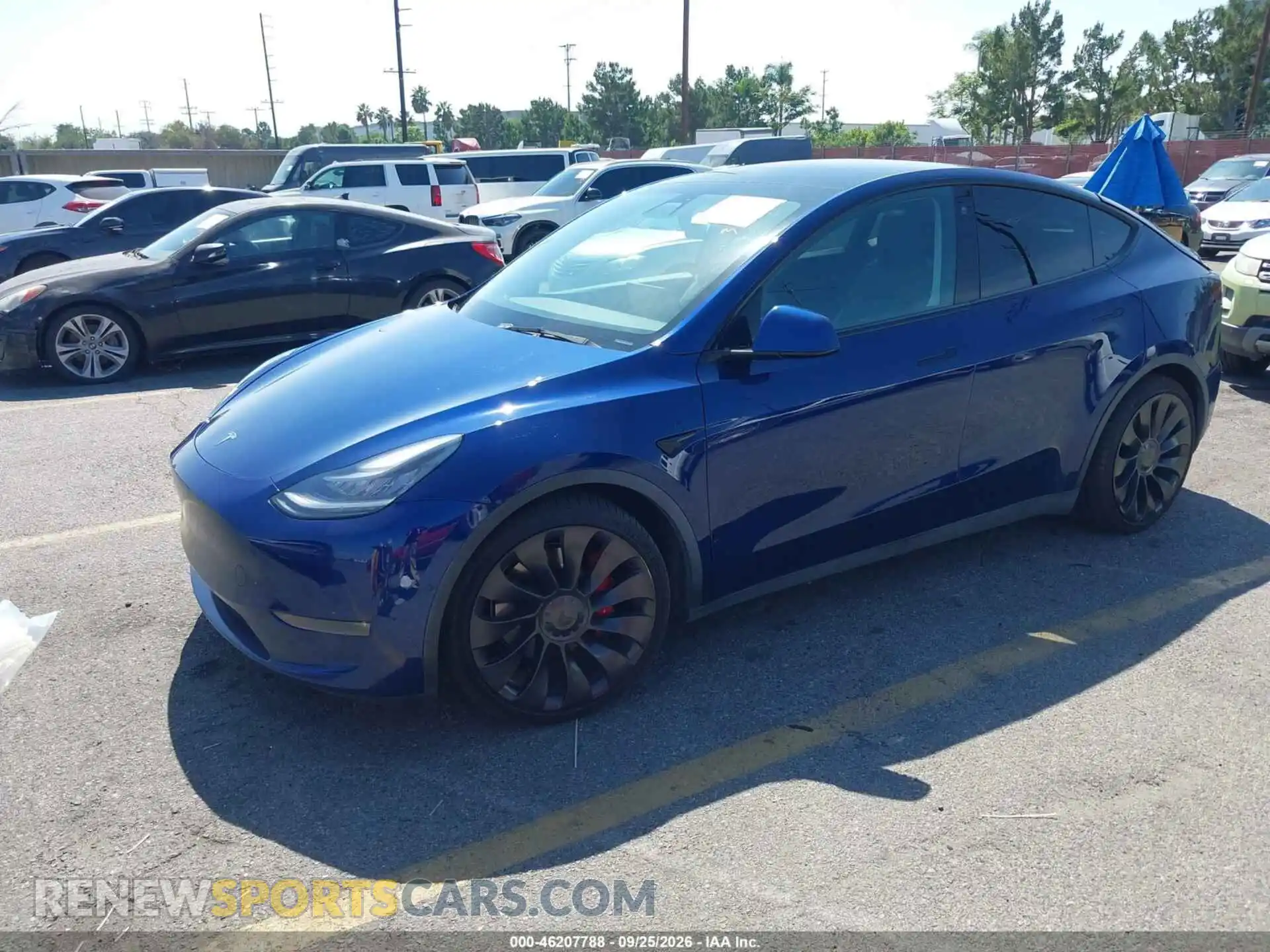 2 Photograph of a damaged car 5YJYGDEF3MF098600 TESLA MODEL Y 2021