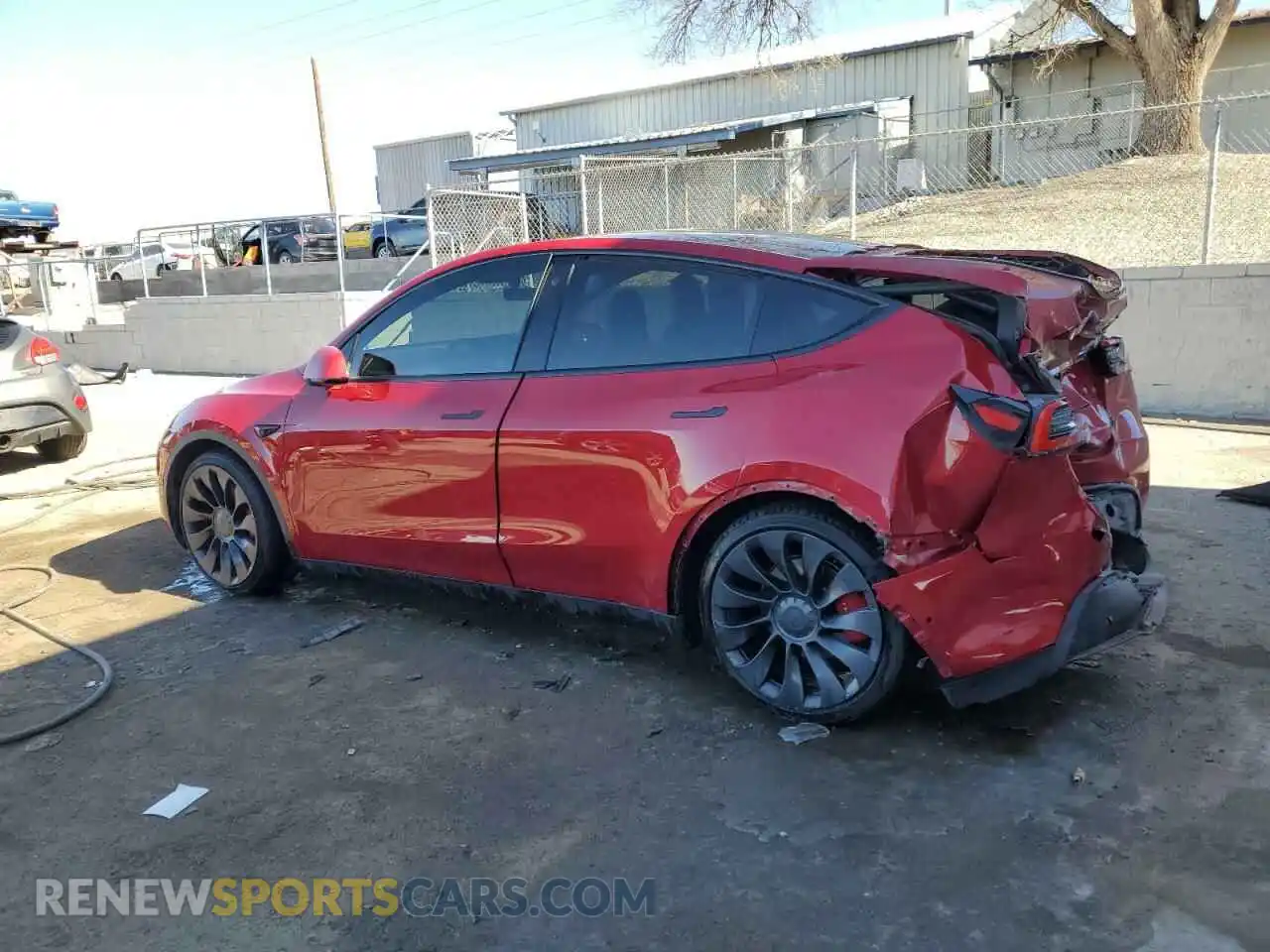 2 Photograph of a damaged car 5YJYGDEF3MF121714 TESLA MODEL Y 2021