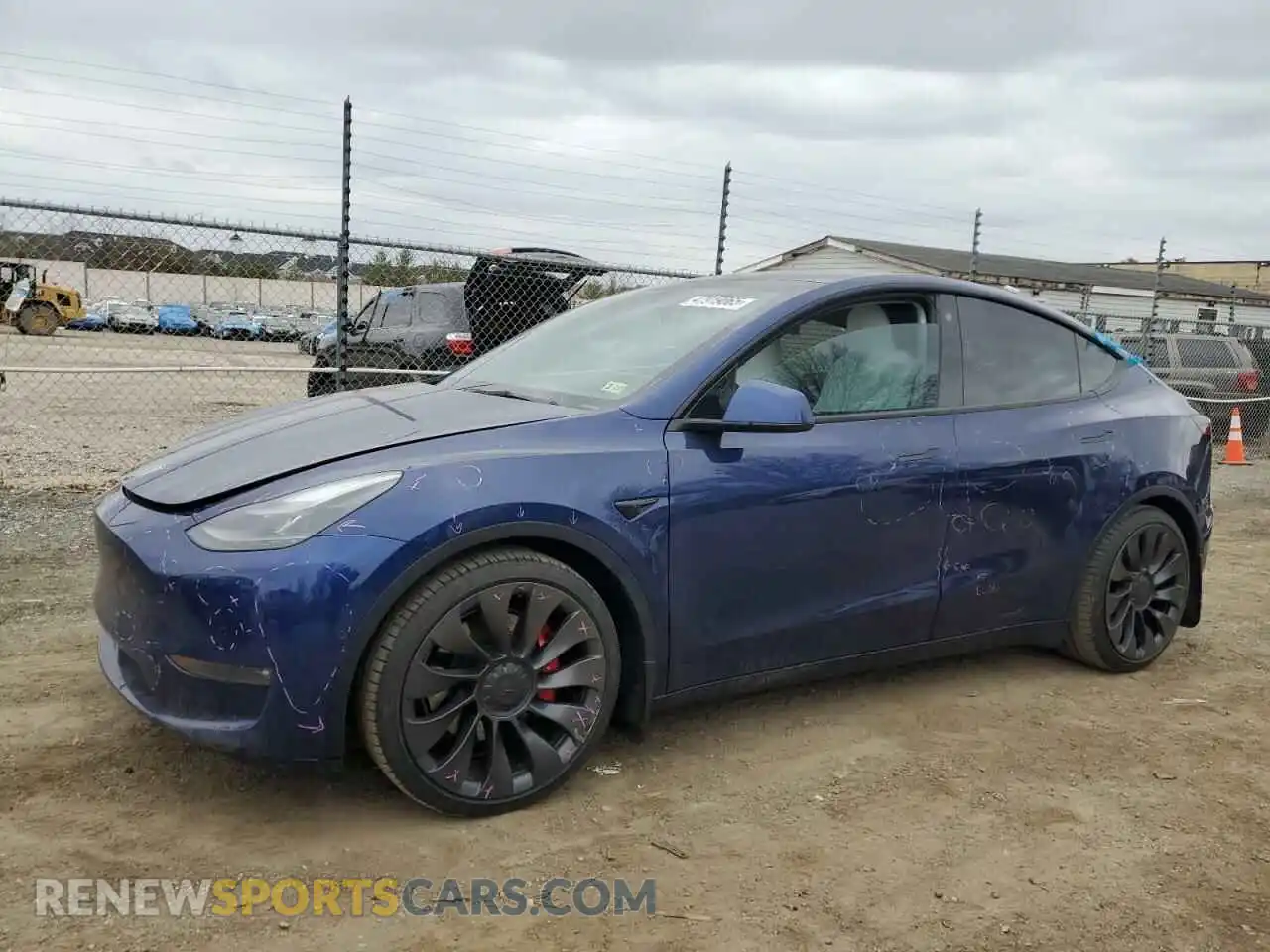 1 Photograph of a damaged car 5YJYGDEF3MF133832 TESLA MODEL Y 2021