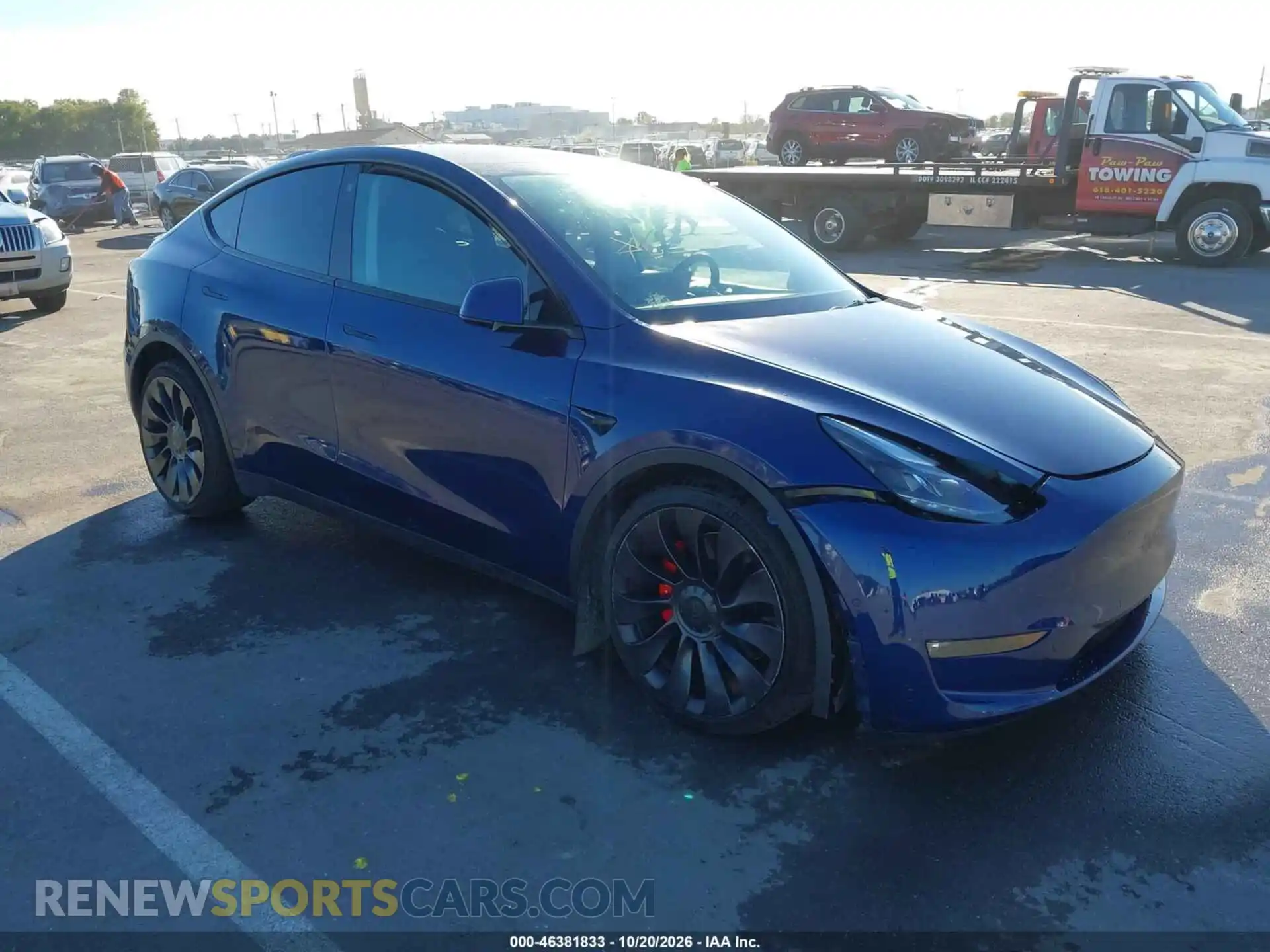 1 Photograph of a damaged car 5YJYGDEF3MF257227 TESLA MODEL Y 2021