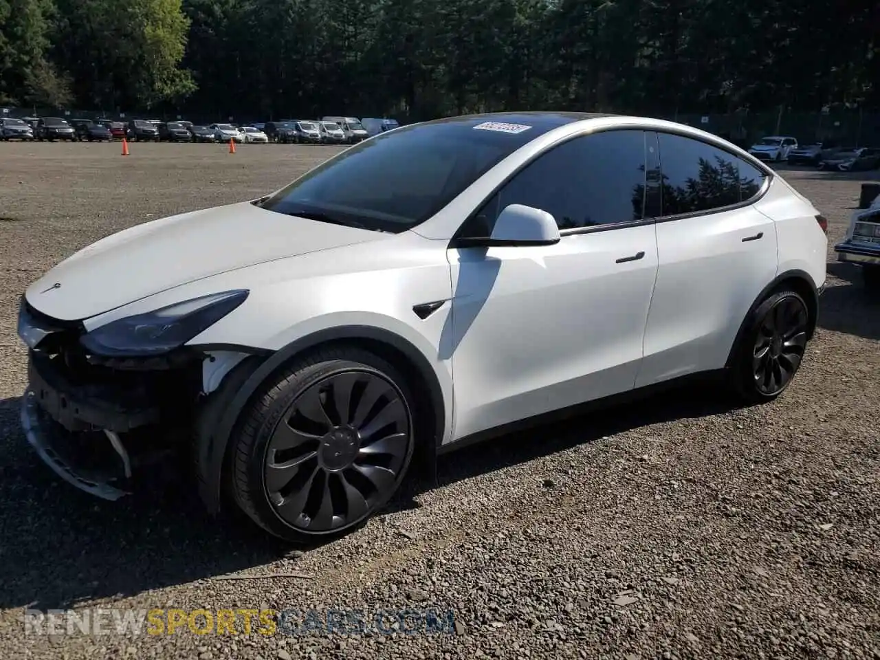 1 Photograph of a damaged car 5YJYGDEF3MF266395 TESLA MODEL Y 2021