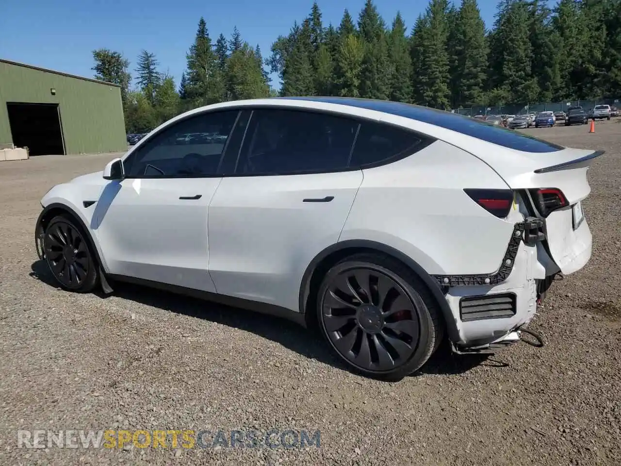 2 Photograph of a damaged car 5YJYGDEF3MF266395 TESLA MODEL Y 2021