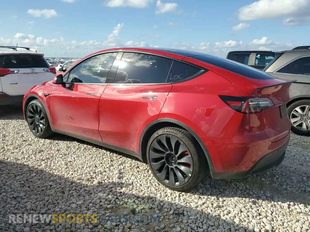 2 Photograph of a damaged car 5YJYGDEF4MF189455 TESLA MODEL Y 2021