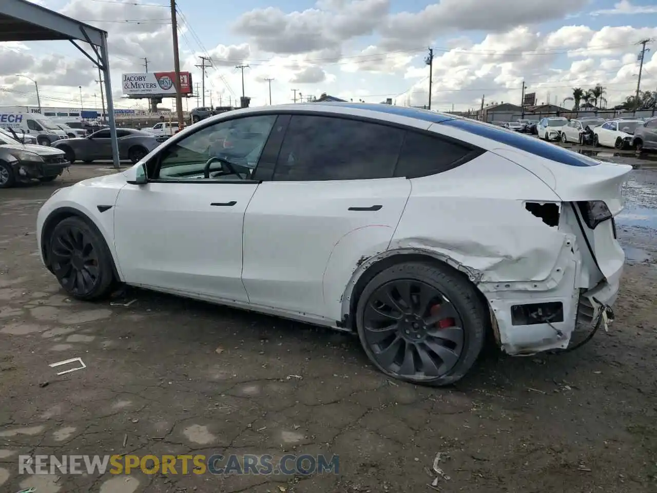 2 Photograph of a damaged car 5YJYGDEF4MF201815 TESLA MODEL Y 2021