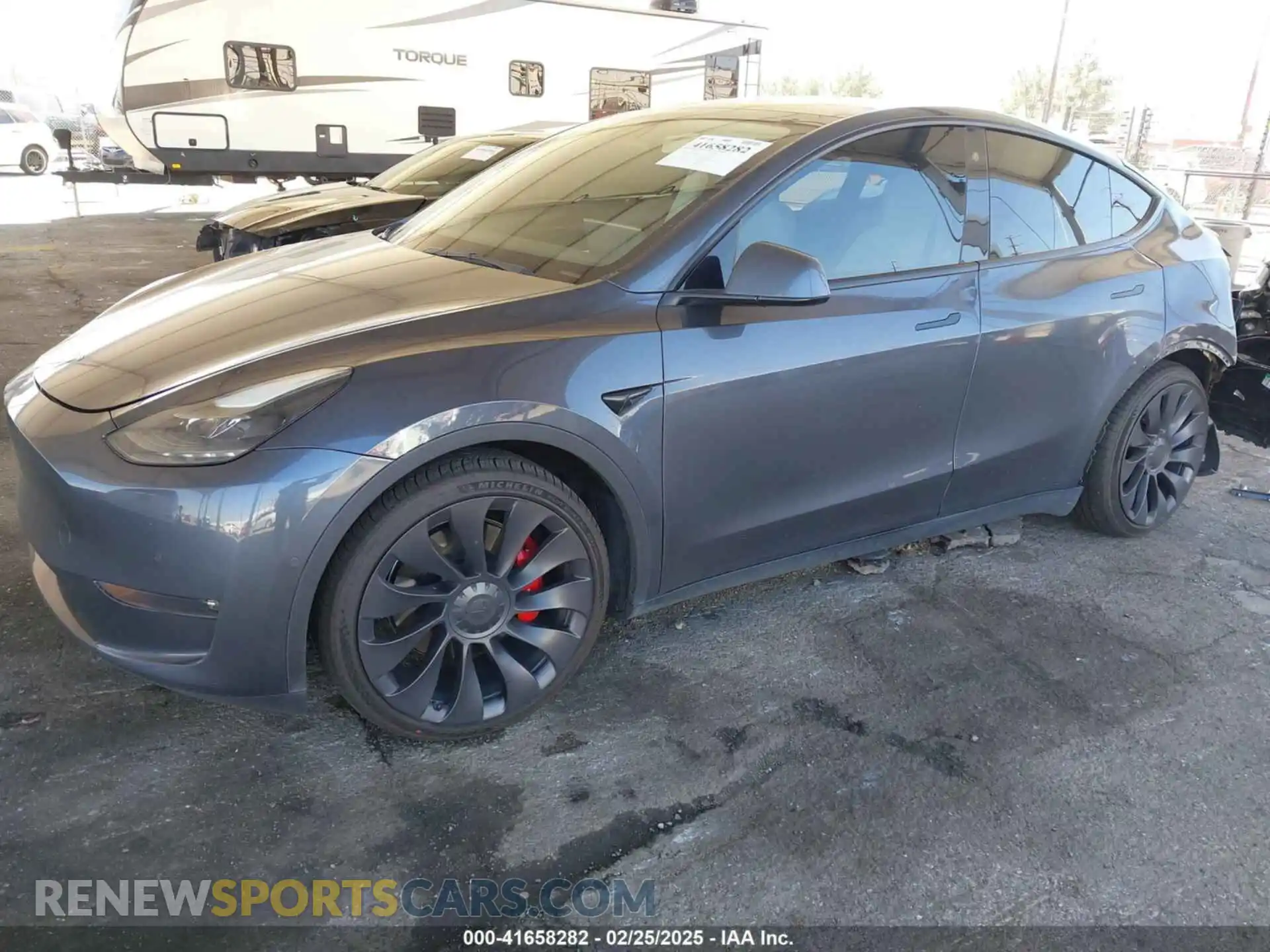2 Фотография поврежденного автомобиля 5YJYGDEF4MF201989 TESLA MODEL Y 2021