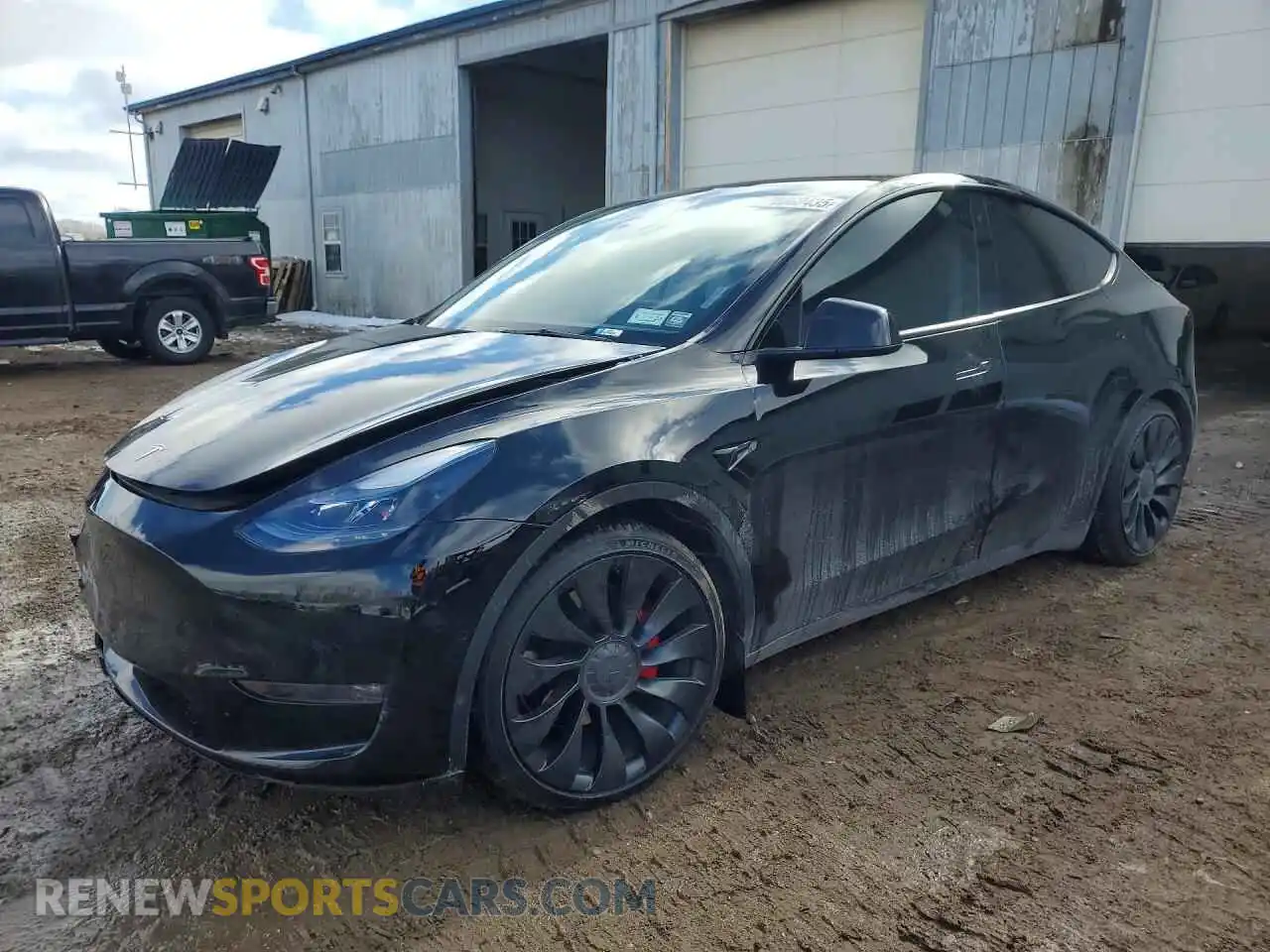 1 Photograph of a damaged car 5YJYGDEF4MF202222 TESLA MODEL Y 2021