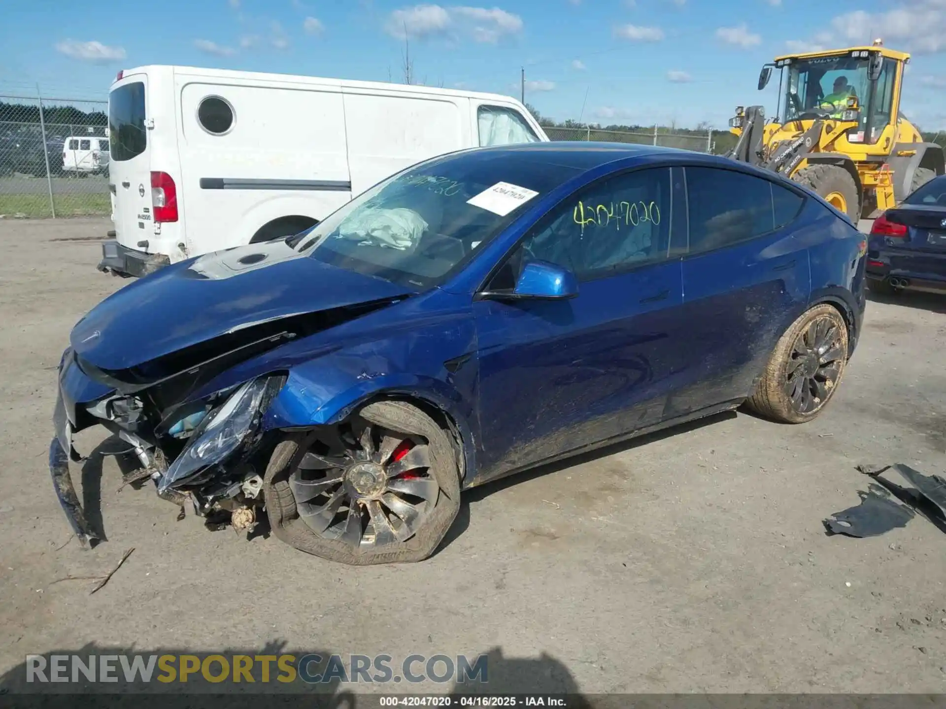 2 Photograph of a damaged car 5YJYGDEF4MF230487 TESLA MODEL Y 2021