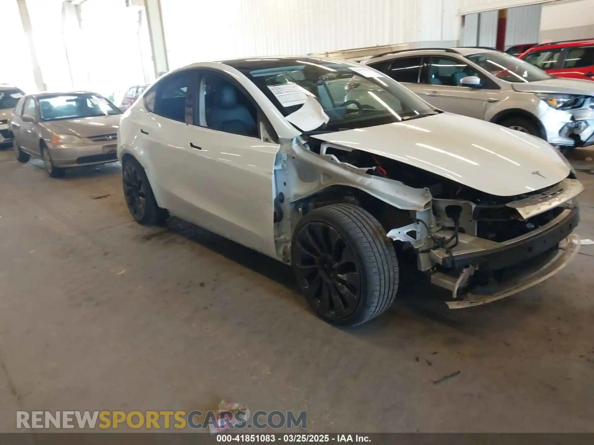 1 Photograph of a damaged car 5YJYGDEF4MF263473 TESLA MODEL Y 2021