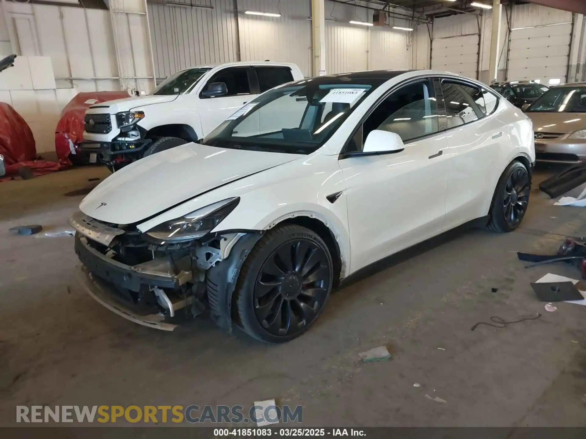2 Photograph of a damaged car 5YJYGDEF4MF263473 TESLA MODEL Y 2021
