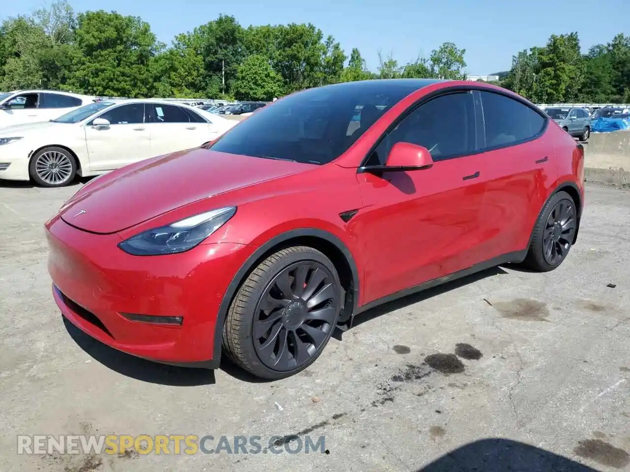 1 Photograph of a damaged car 5YJYGDEF4MF297915 TESLA MODEL Y 2021
