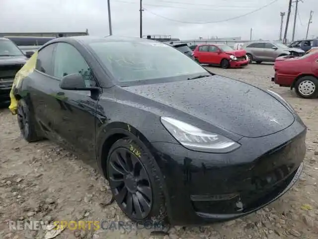 1 Photograph of a damaged car 5YJYGDEF5MF078364 TESLA MODEL Y 2021