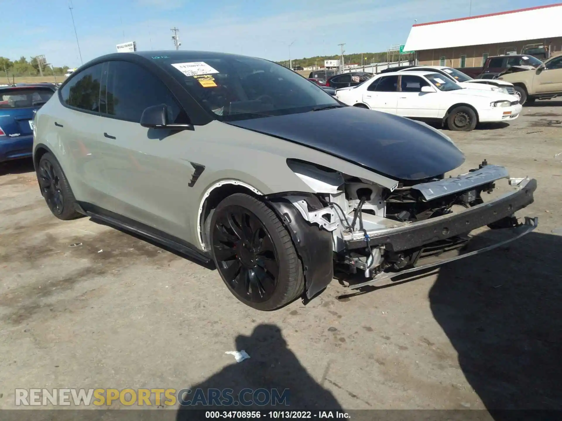 1 Photograph of a damaged car 5YJYGDEF5MF121665 TESLA MODEL Y 2021