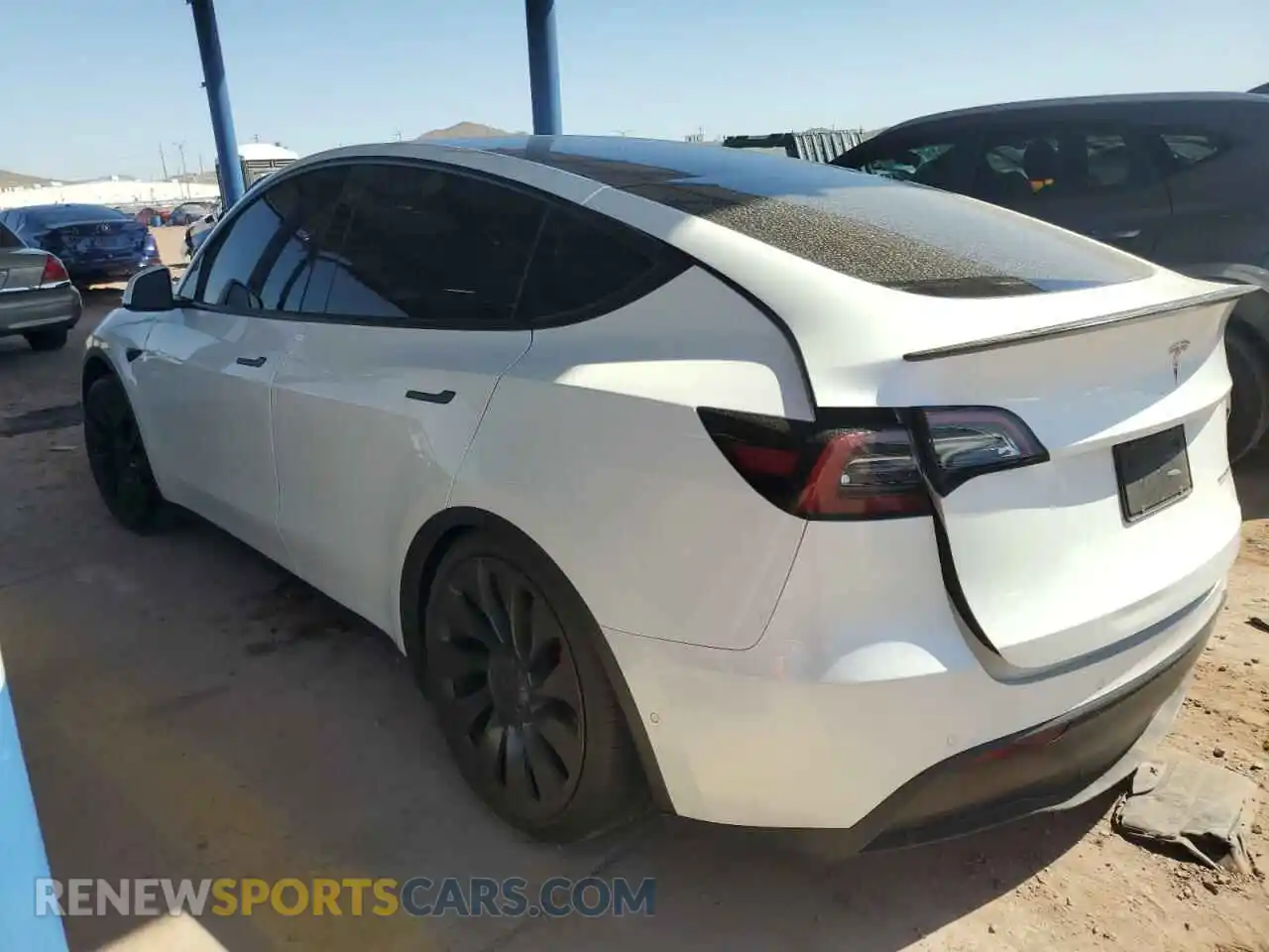 2 Photograph of a damaged car 5YJYGDEF5MF215870 TESLA MODEL Y 2021