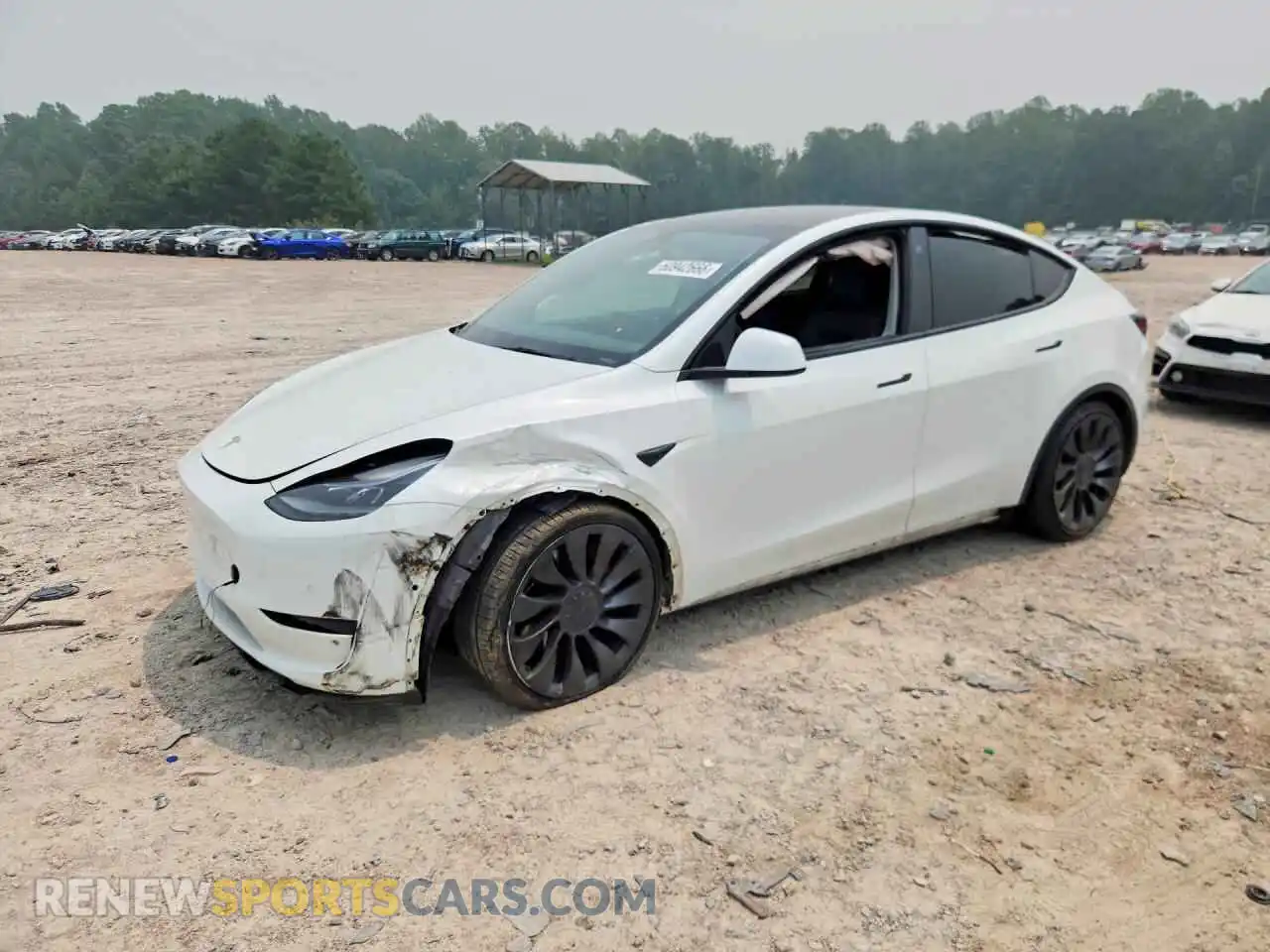 1 Photograph of a damaged car 5YJYGDEF5MF251753 TESLA MODEL Y 2021