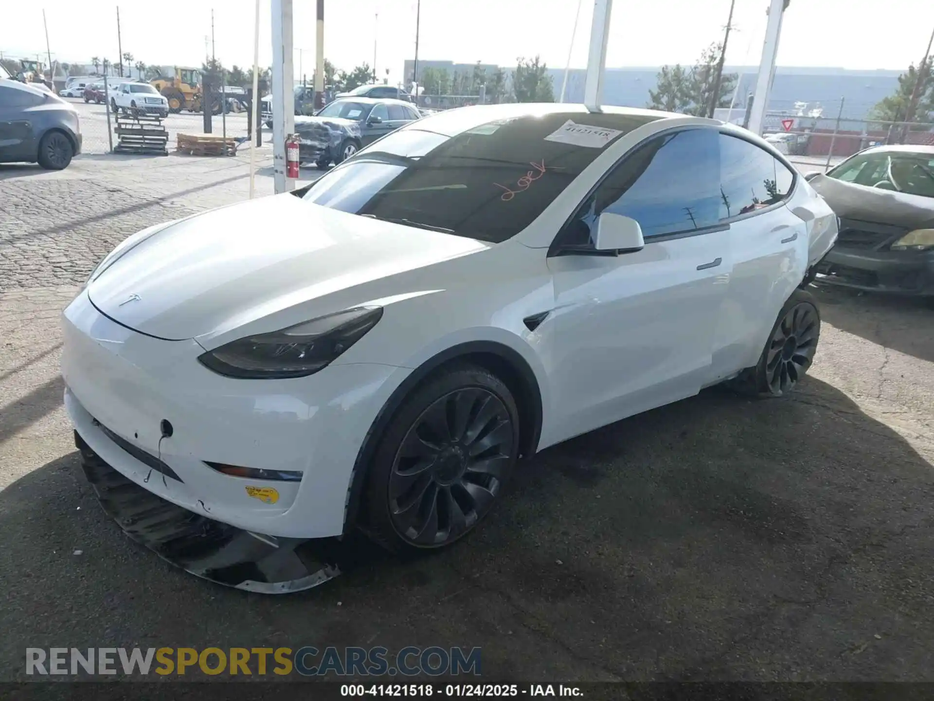 2 Photograph of a damaged car 5YJYGDEF5MF277804 TESLA MODEL Y 2021