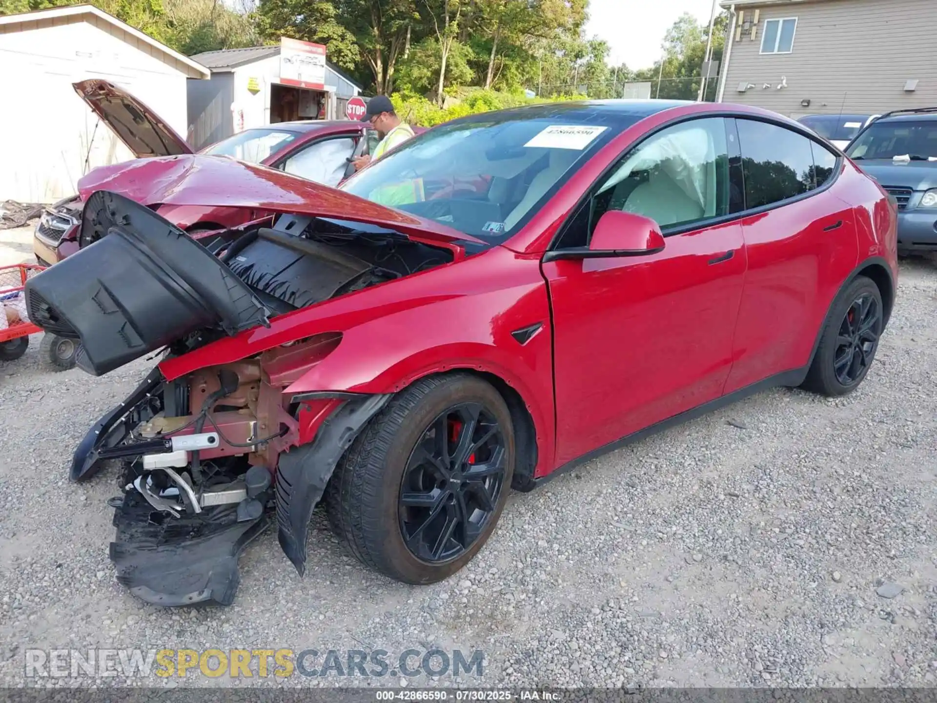 2 Photograph of a damaged car 5YJYGDEF5MF294473 TESLA MODEL Y 2021