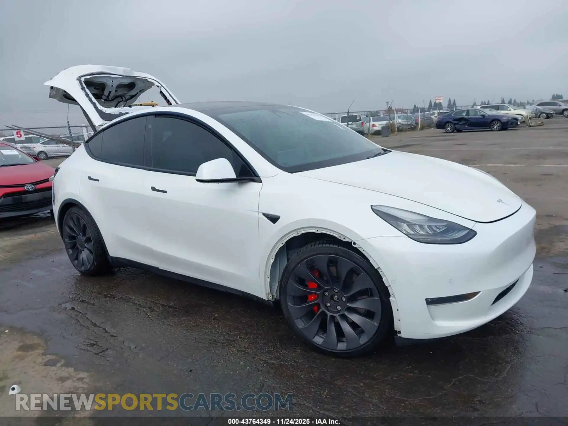 1 Photograph of a damaged car 5YJYGDEF6MF073044 TESLA MODEL Y 2021