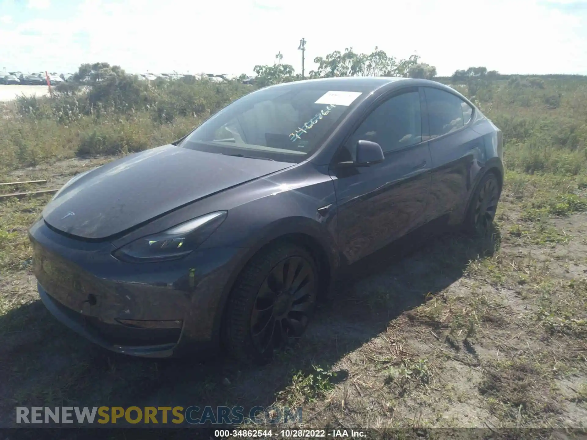 2 Photograph of a damaged car 5YJYGDEF6MF134683 TESLA MODEL Y 2021