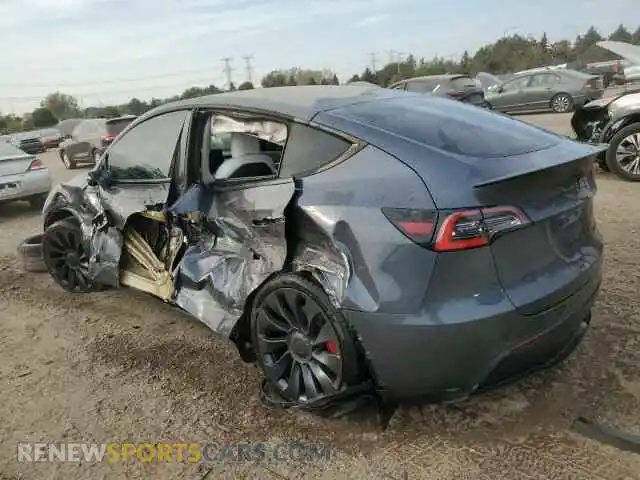 2 Photograph of a damaged car 5YJYGDEF6MF137616 TESLA MODEL Y 2021