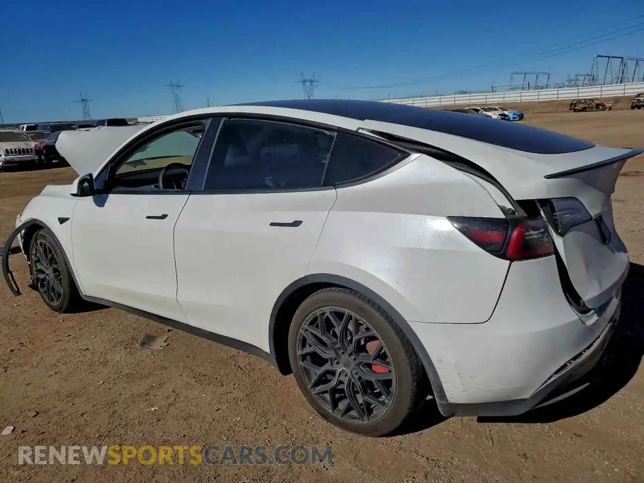 2 Photograph of a damaged car 5YJYGDEF6MF215893 TESLA MODEL Y 2021