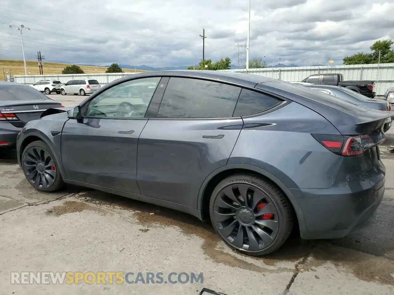 2 Photograph of a damaged car 5YJYGDEF6MF248389 TESLA MODEL Y 2021