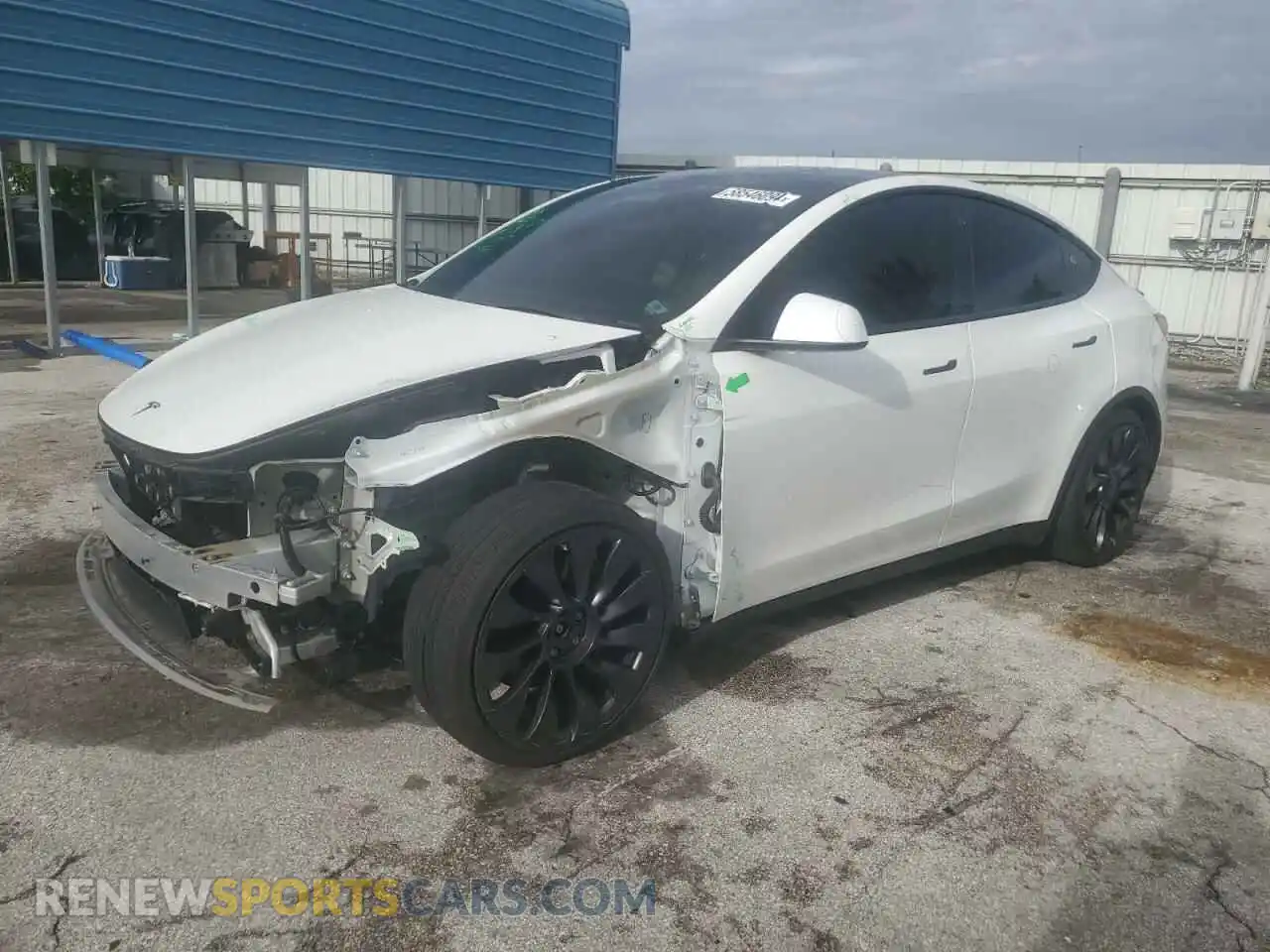 1 Photograph of a damaged car 5YJYGDEF6MF264690 TESLA MODEL Y 2021