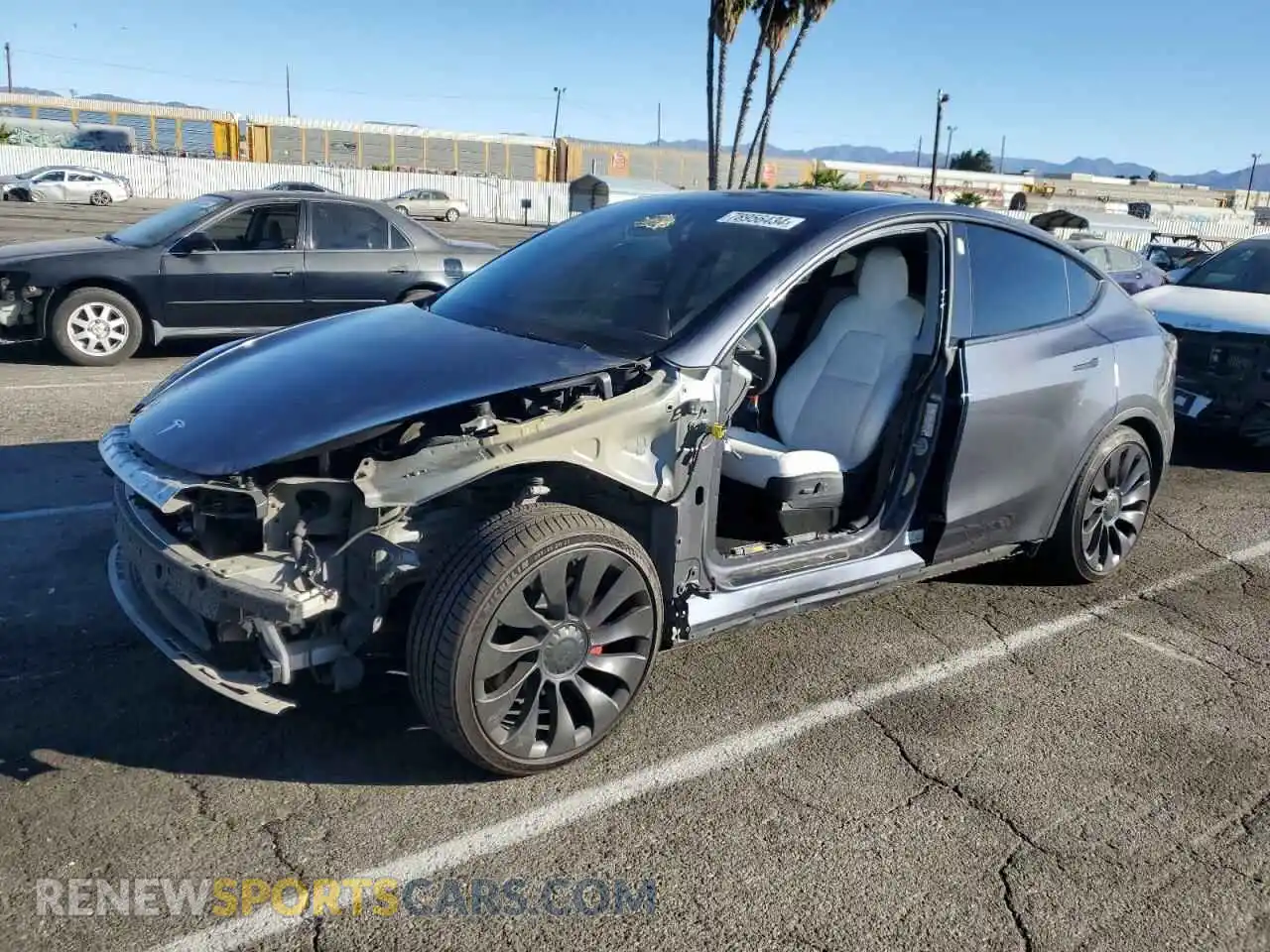 1 Photograph of a damaged car 5YJYGDEF6MF277942 TESLA MODEL Y 2021