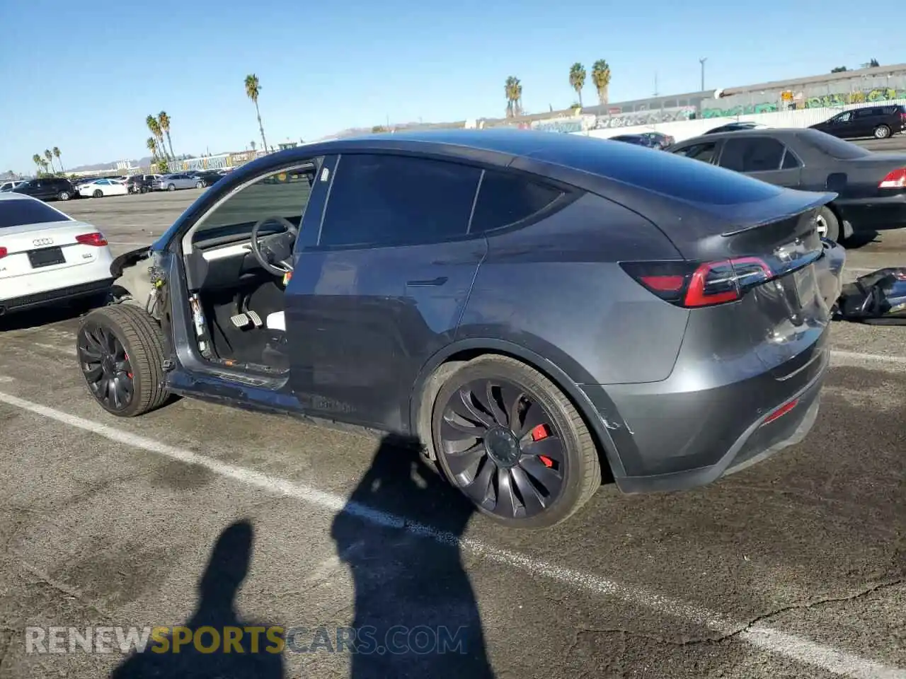 2 Photograph of a damaged car 5YJYGDEF6MF277942 TESLA MODEL Y 2021