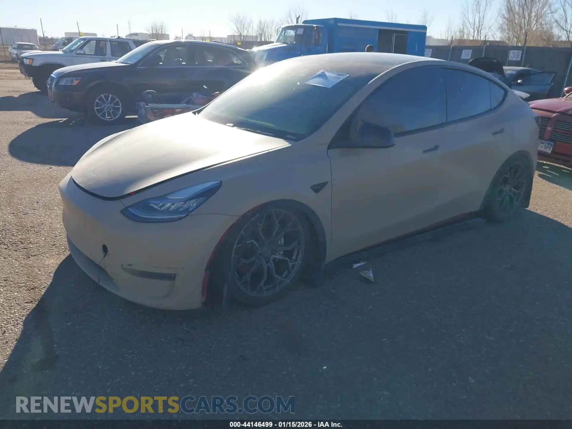 2 Photograph of a damaged car 5YJYGDEF7MF073179 TESLA MODEL Y 2021