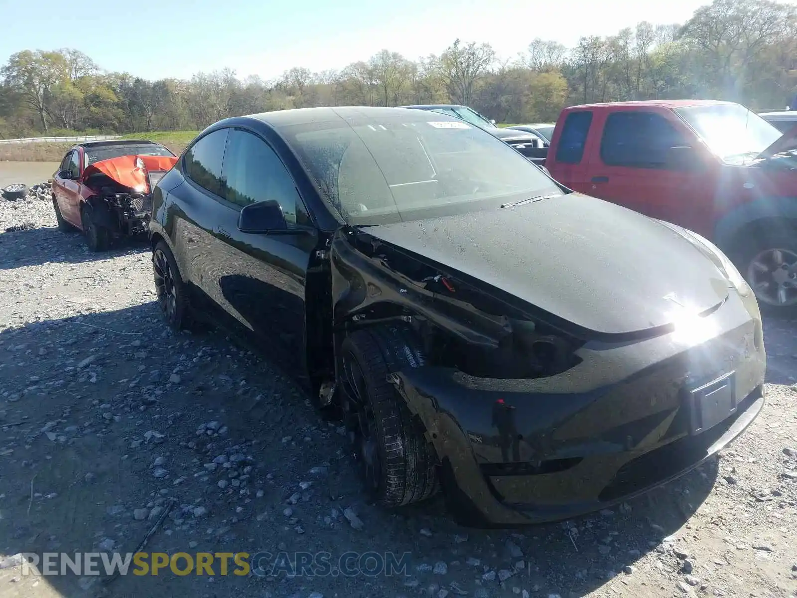1 Фотография поврежденного автомобиля 5YJYGDEF7MF083985 TESLA MODEL Y 2021