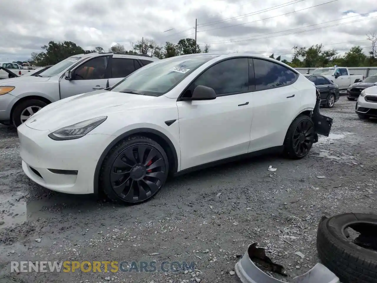 1 Photograph of a damaged car 5YJYGDEF7MF089057 TESLA MODEL Y 2021