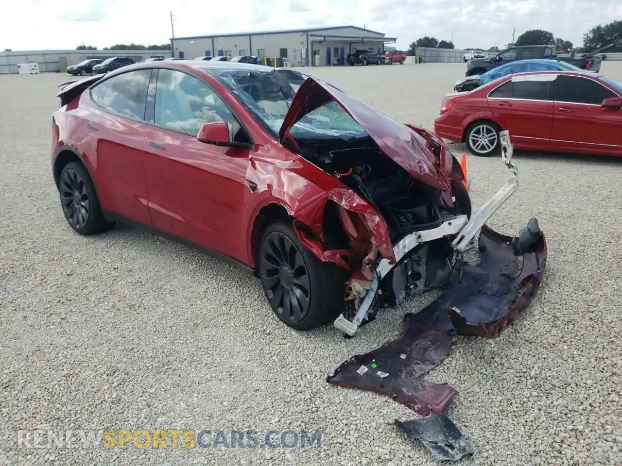 1 Photograph of a damaged car 5YJYGDEF7MF197310 TESLA MODEL Y 2021