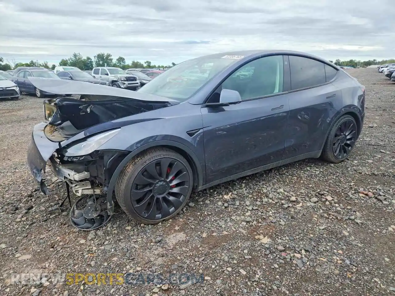 1 Photograph of a damaged car 5YJYGDEF7MF264083 TESLA MODEL Y 2021