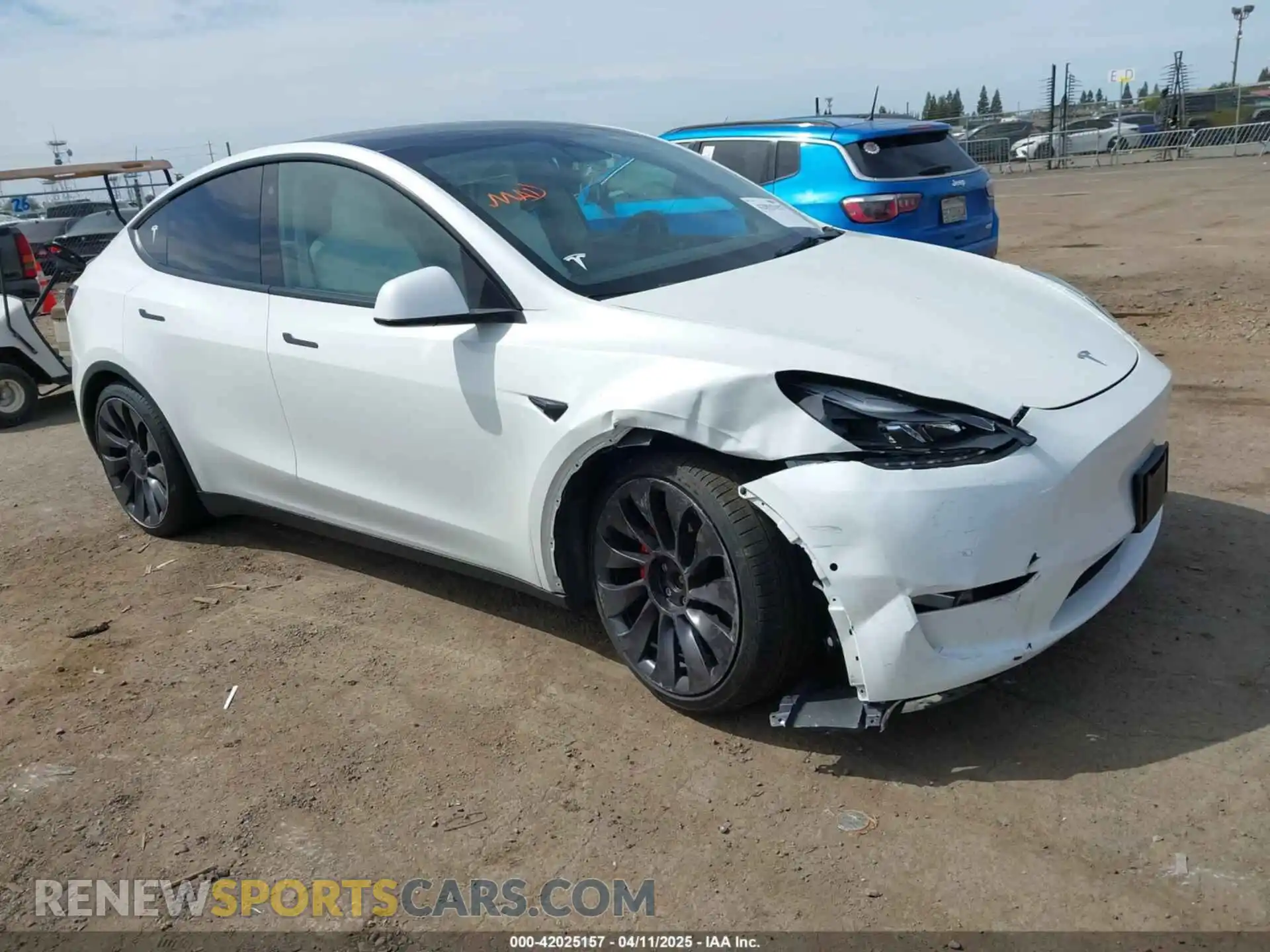 1 Photograph of a damaged car 5YJYGDEF7MF277769 TESLA MODEL Y 2021