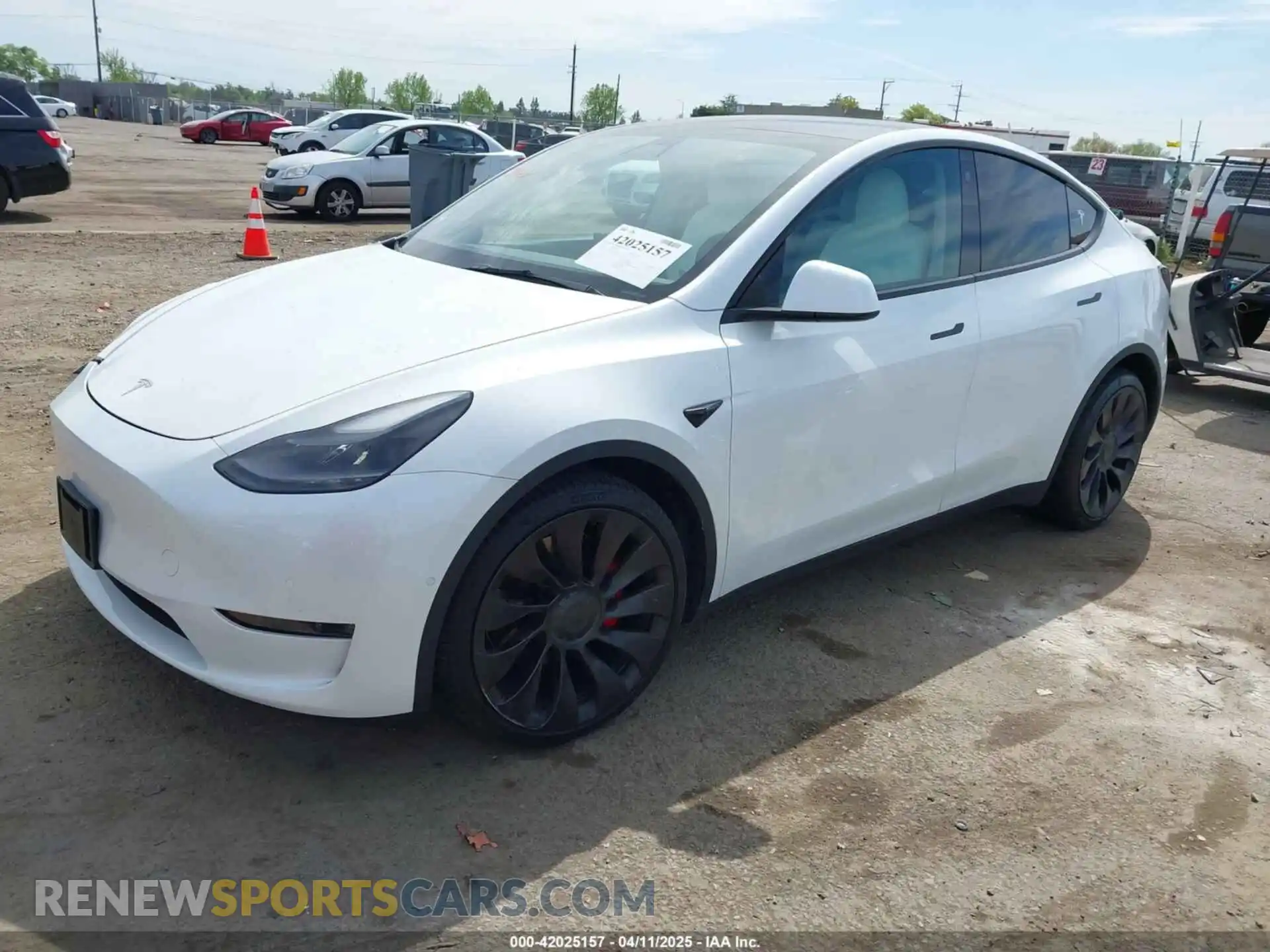 2 Photograph of a damaged car 5YJYGDEF7MF277769 TESLA MODEL Y 2021