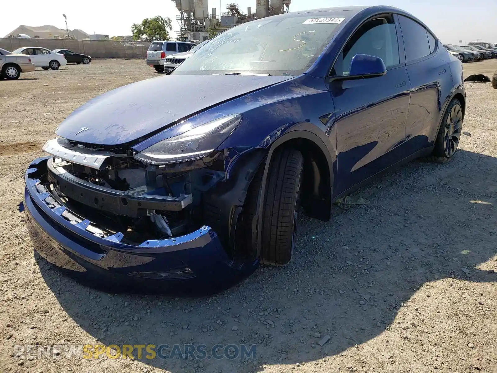 2 Photograph of a damaged car 5YJYGDEF8MF197316 TESLA MODEL Y 2021