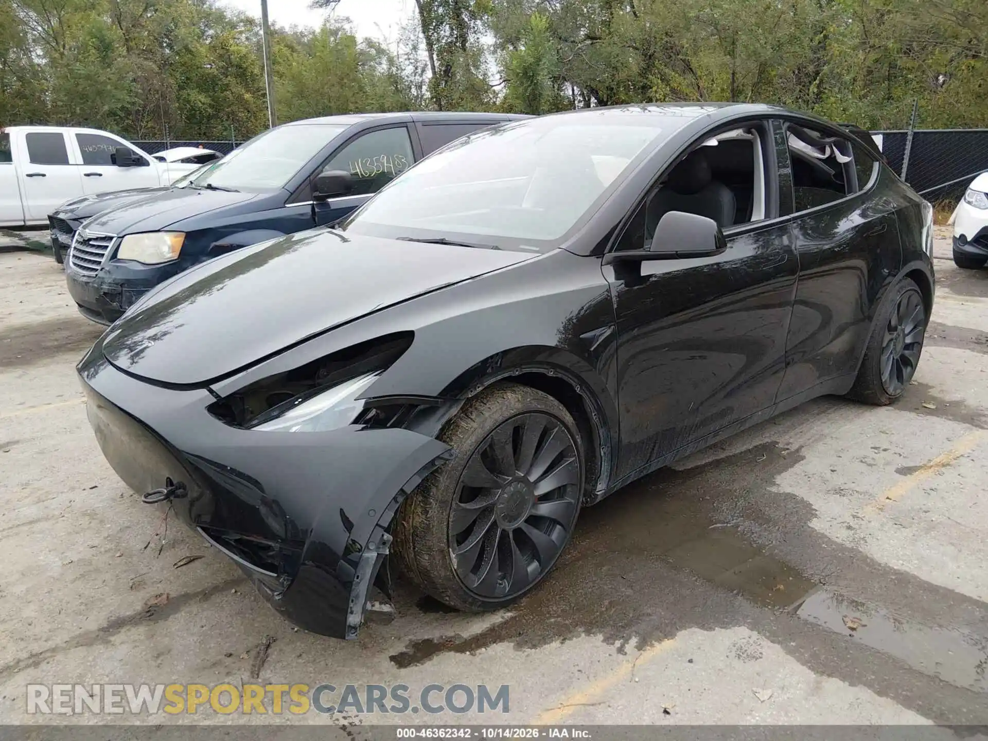 2 Photograph of a damaged car 5YJYGDEF8MF197509 TESLA MODEL Y 2021