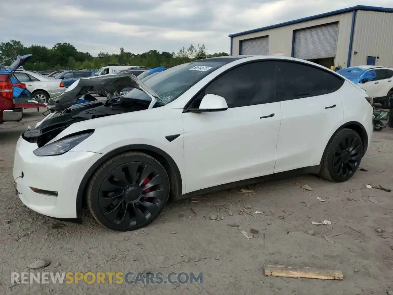 1 Photograph of a damaged car 5YJYGDEF8MF251682 TESLA MODEL Y 2021