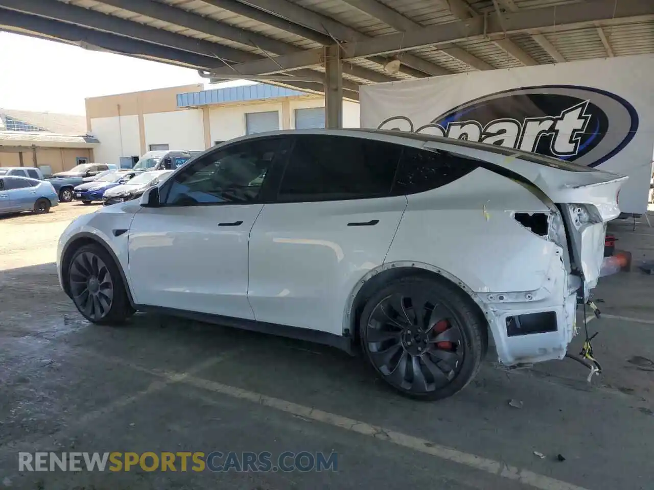 2 Photograph of a damaged car 5YJYGDEF9MF094812 TESLA MODEL Y 2021