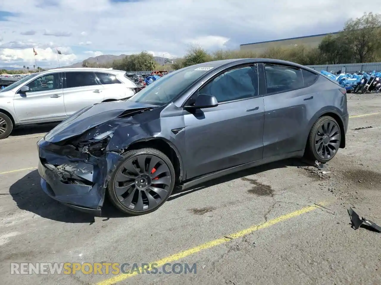 1 Photograph of a damaged car 5YJYGDEF9MF197521 TESLA MODEL Y 2021