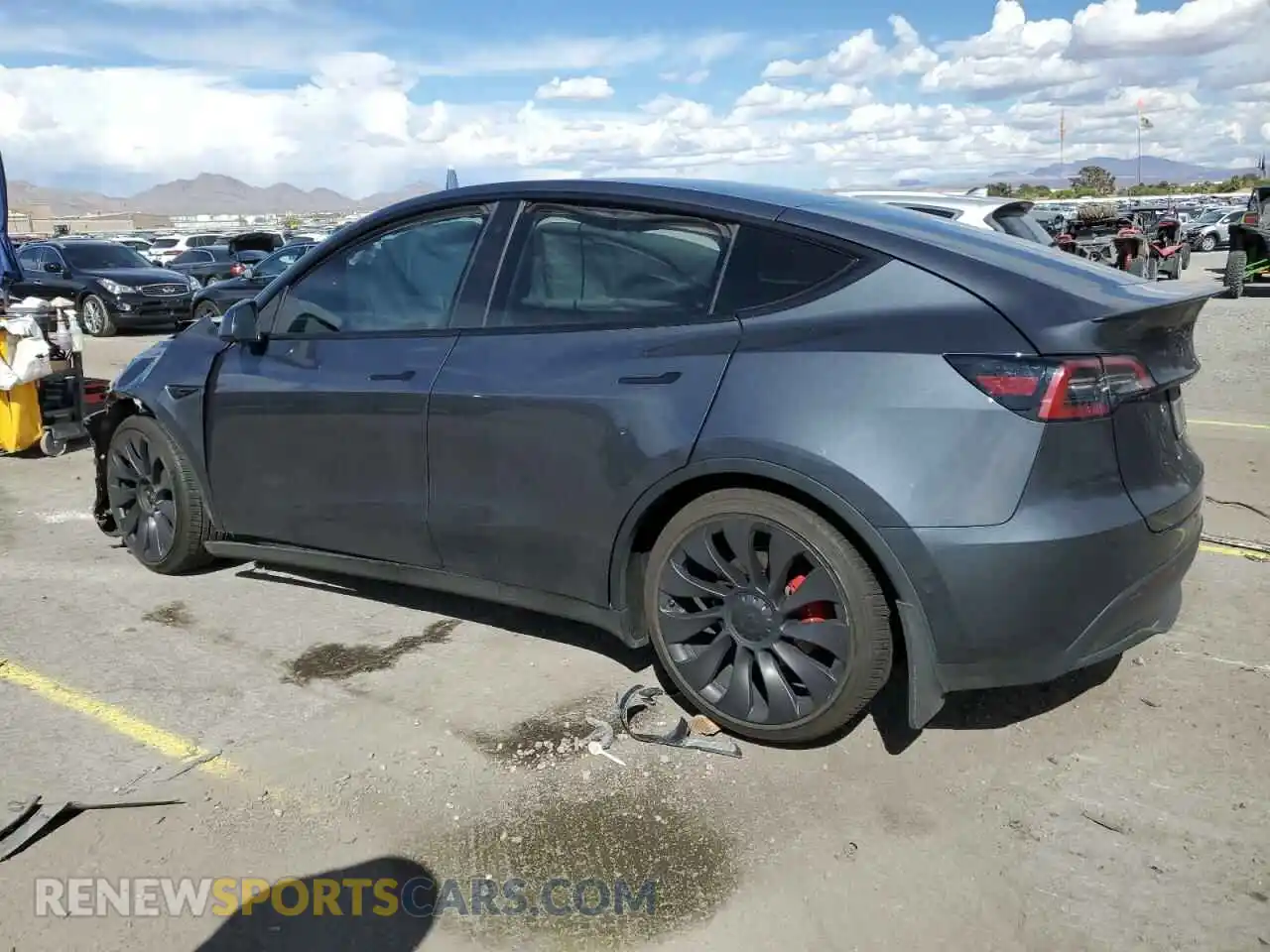 2 Photograph of a damaged car 5YJYGDEF9MF197521 TESLA MODEL Y 2021
