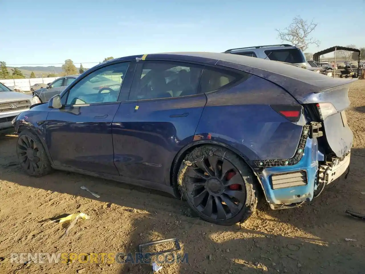 2 Photograph of a damaged car 5YJYGDEF9MF246622 TESLA MODEL Y 2021