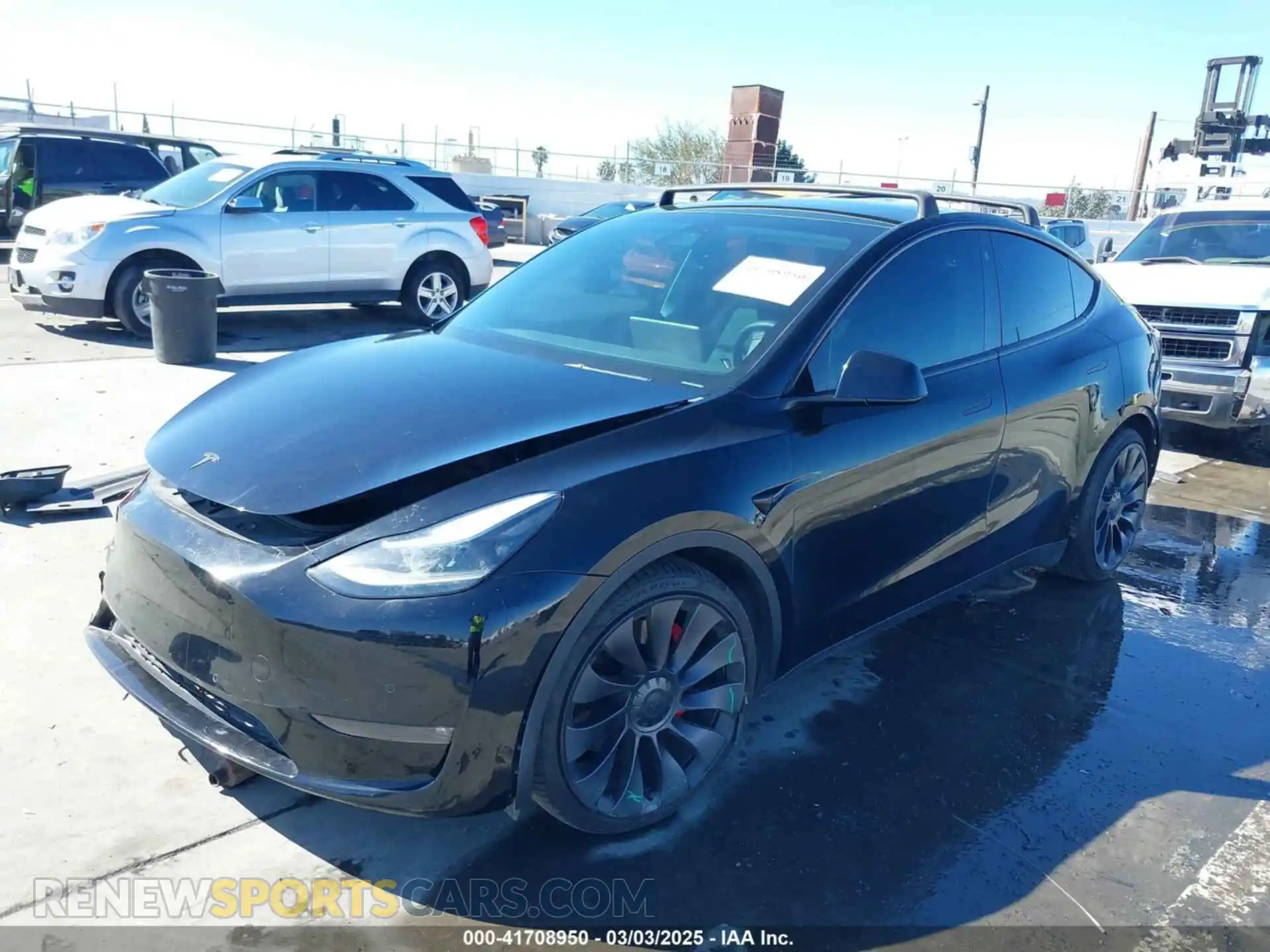 2 Фотография поврежденного автомобиля 5YJYGDEF9MF251738 TESLA MODEL Y 2021