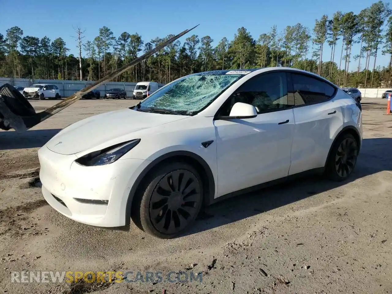 1 Photograph of a damaged car 5YJYGDEF9MF251819 TESLA MODEL Y 2021